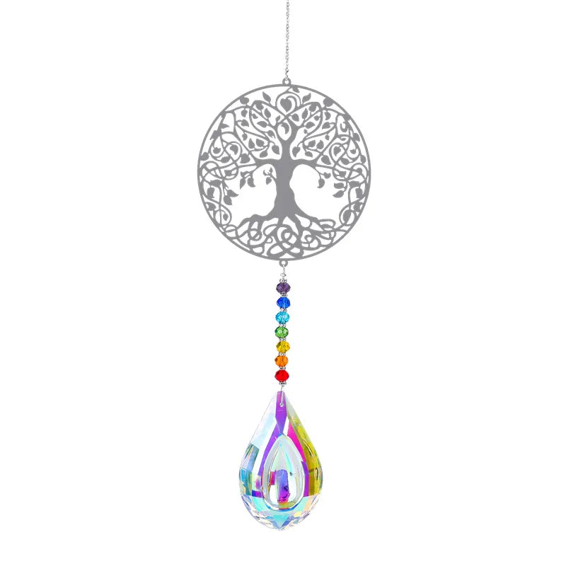 Animal metal sheet butterfly pendant crystal ball prism sun catcher DIY hanging decoration window decoration garden sun catcher | | Wiccan Center