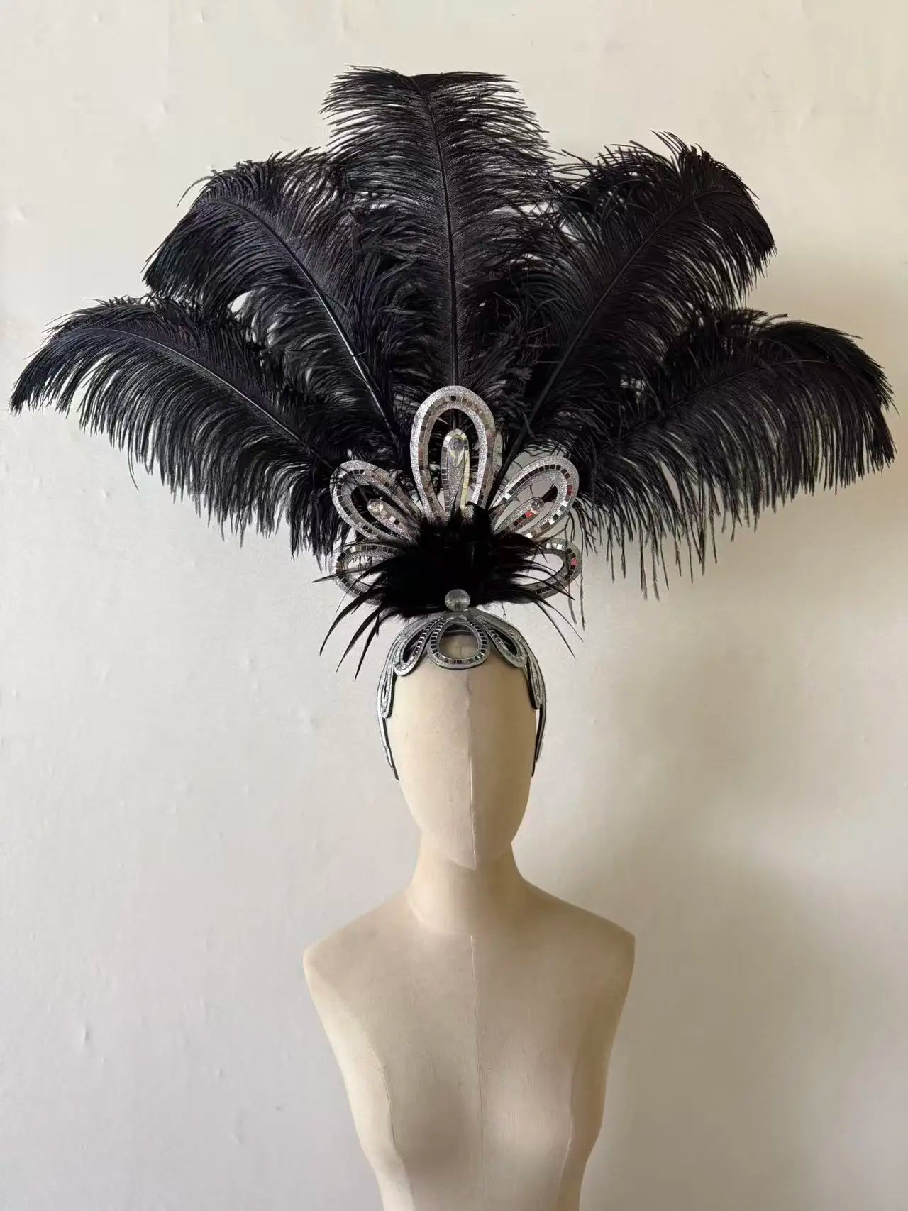 The Stardust Empress – Deluxe Feathered Samba & Carnival Crown