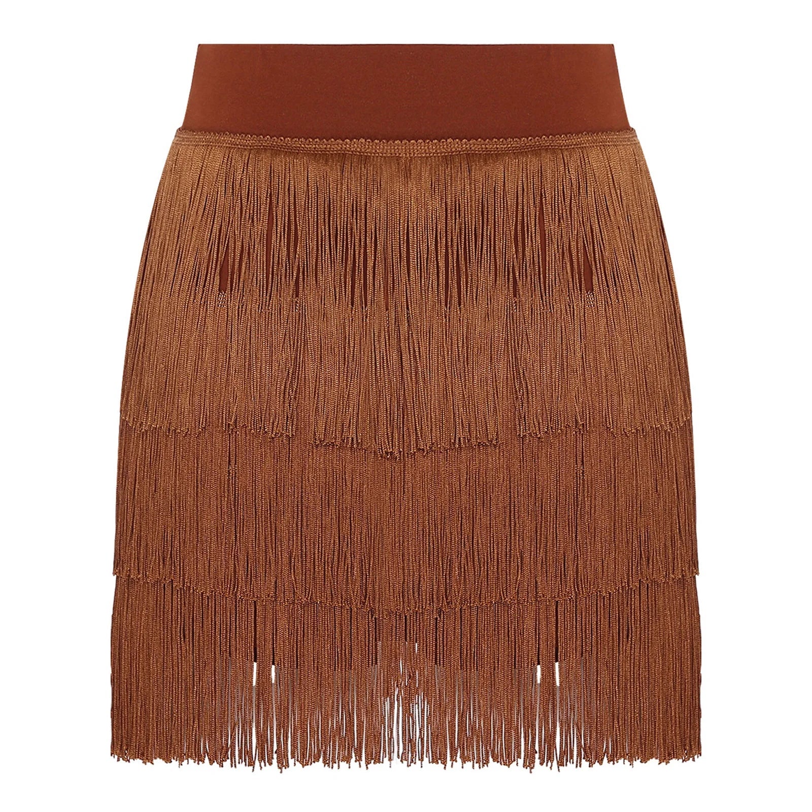 The Stardust Havana Fringe Skirt – High-Waist Tiered Tassel Performance Skirt