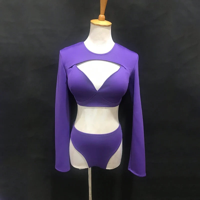 The Stardust Electra Performance Set – Long-Sleeve Pole & Gogo Bikini