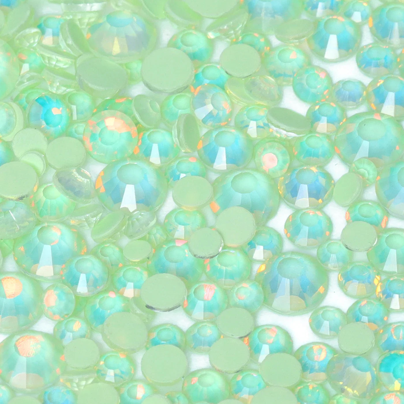 SS6-SS20 Mix Size Mocha Opal High Quality Flat-Back Glass Rhinestones | Non-Hotfix | Wiccan Center