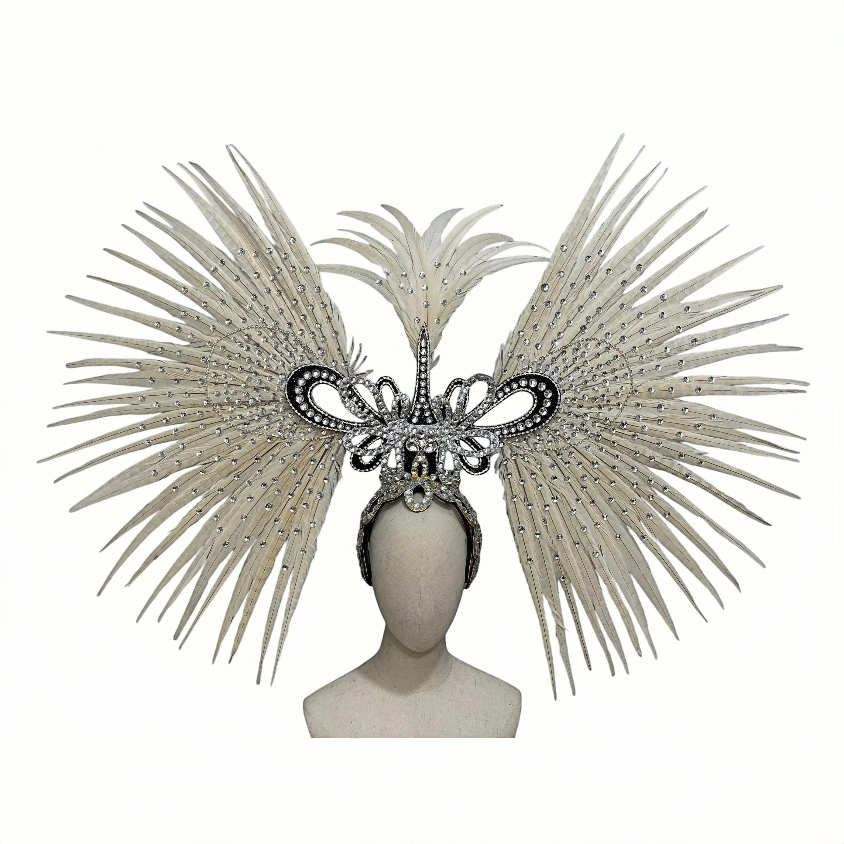 The Stardust Tropicana Samba Crown – Feather & Rhinestone Stage Headdress | Headdress | Wiccan Center