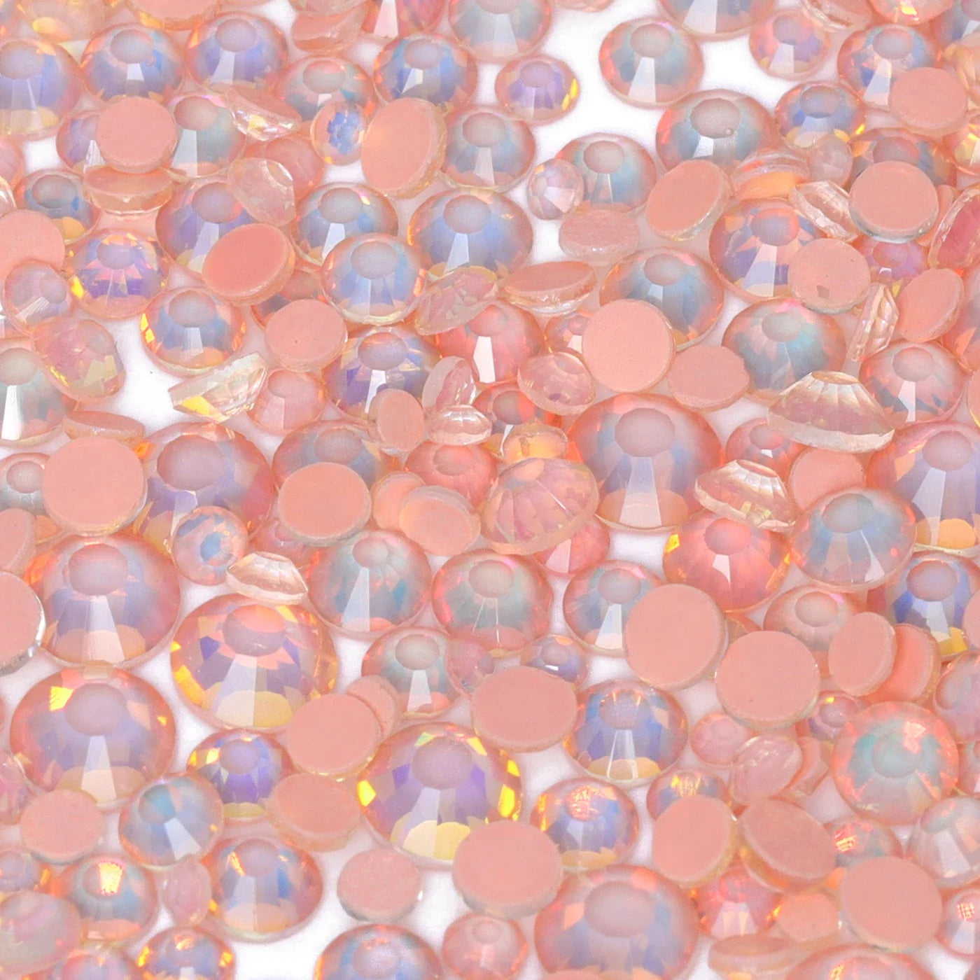 SS6-SS20 Mix Size Mocha Opal High Quality Flat-Back Glass Rhinestones | Non-Hotfix | Wiccan Center