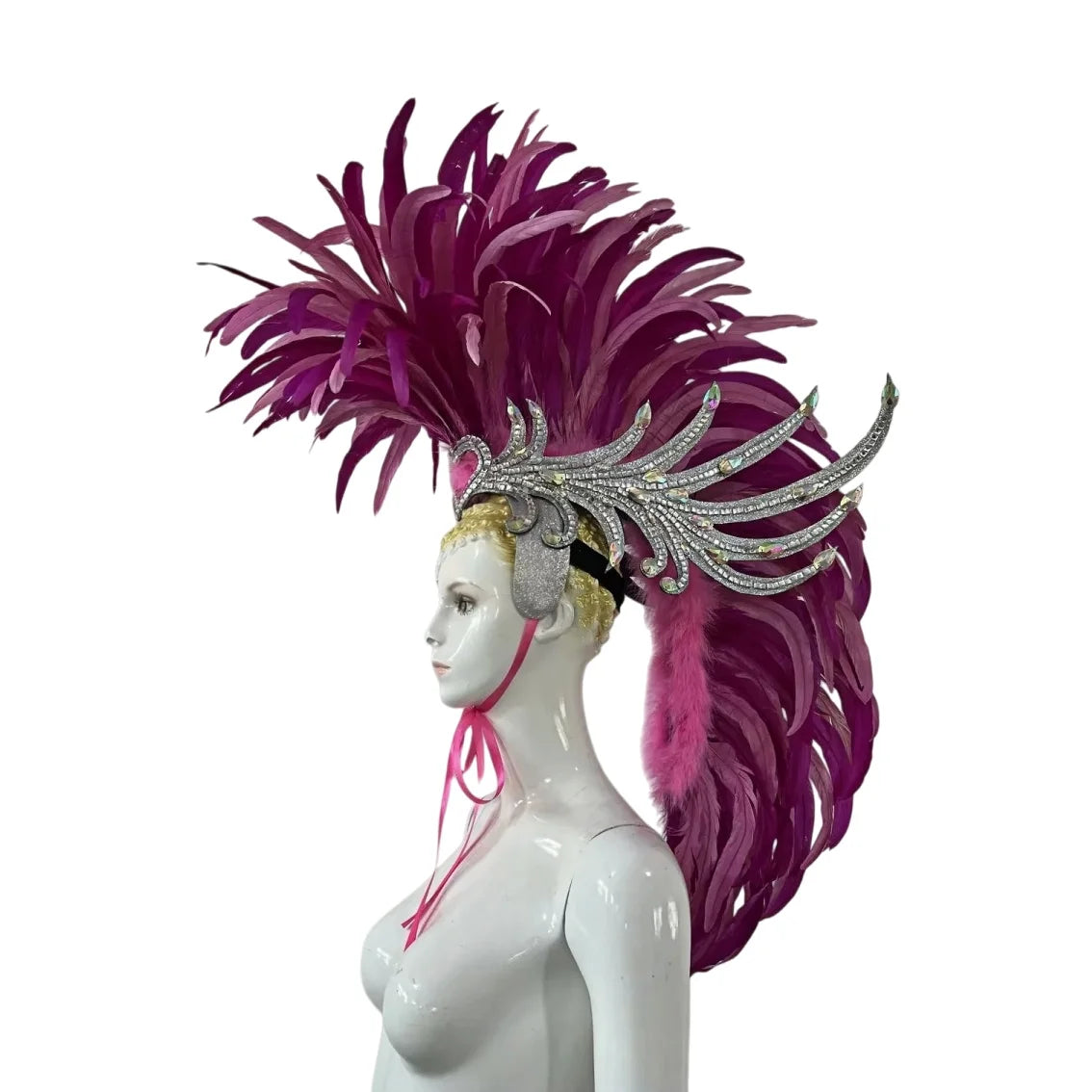 The Stardust Dynasty – Majestic Velvet & Feather Samba Masquerade Crown