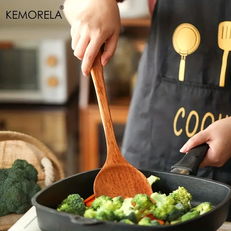 DecorBites™ 4-Piece Wooden Kitchen Utensil Set | Nonstick Cooking Tools | | Wiccan Center