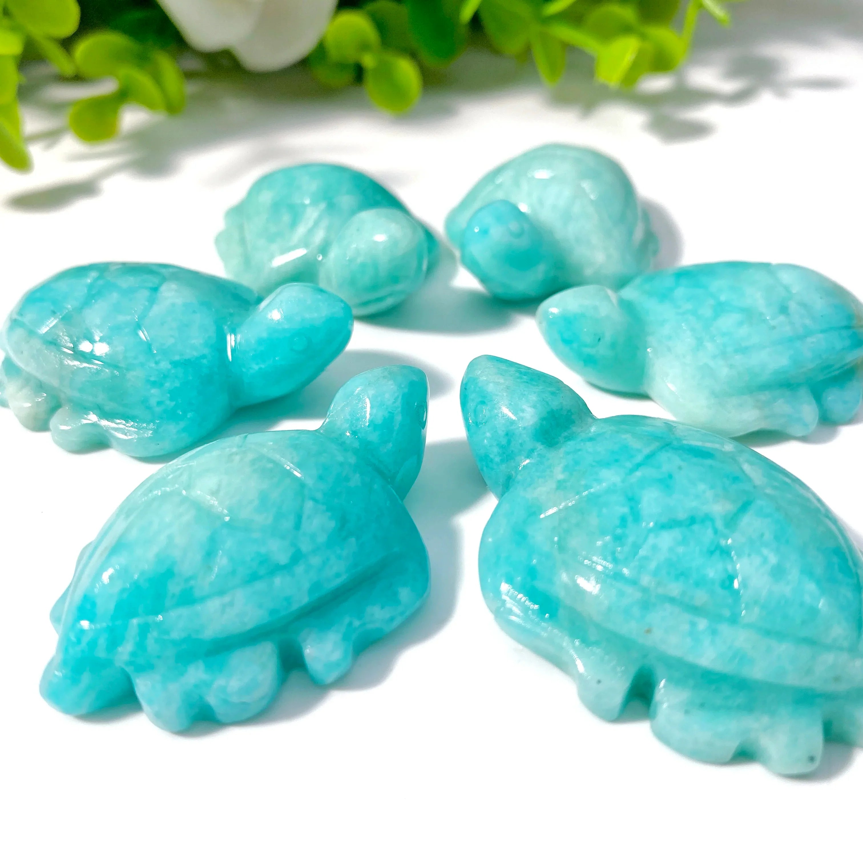 1PC High Quality Amazonite Sea Turtle Natural Crystal Carving, Gemstone Jewelry, Glitter, Birthday Gift, Women Gift.