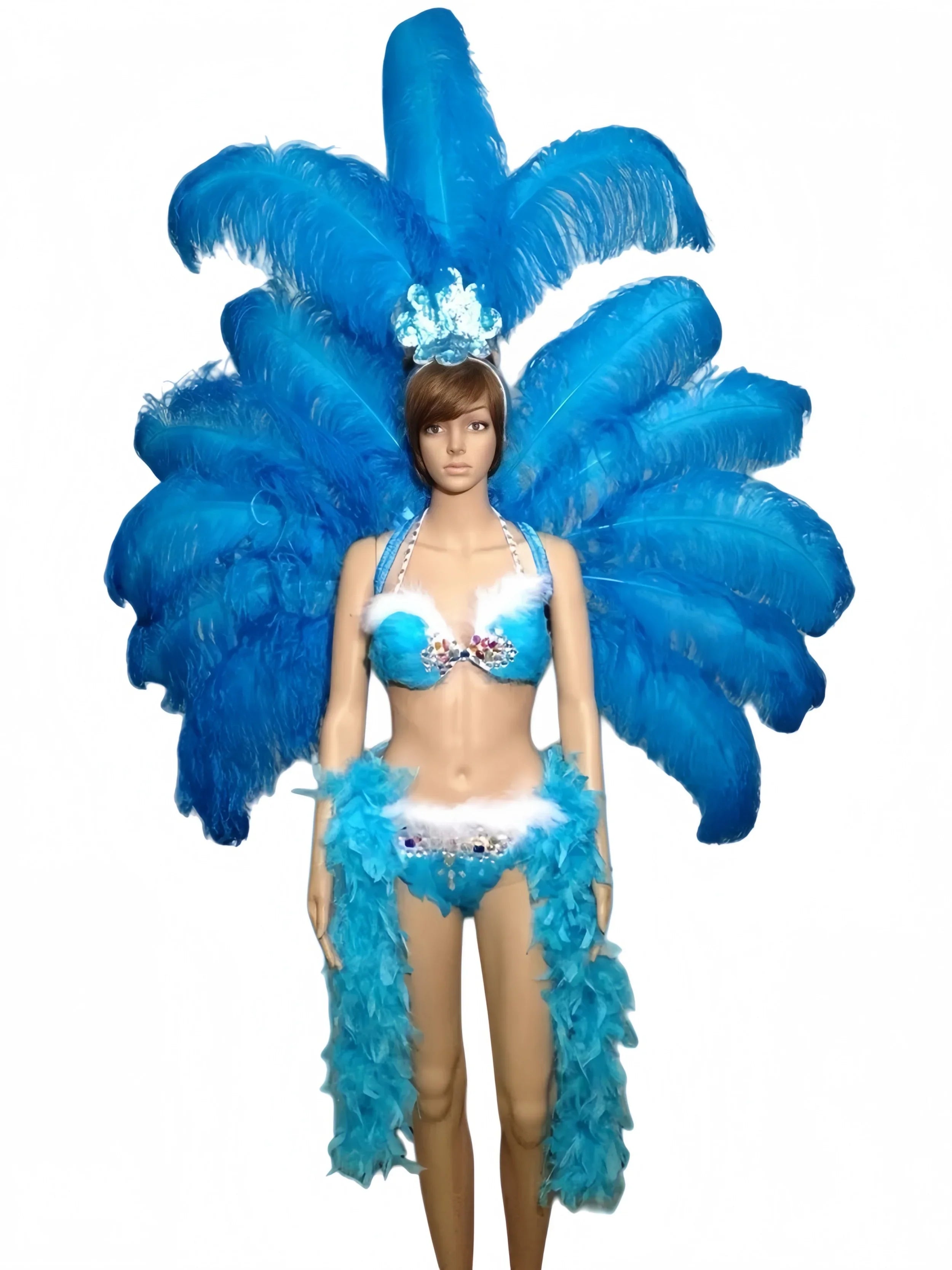 The Stardust Victoria Sovereign – Deluxe Angel Feather Wing & Headdress Stage Costume Set | Costume Sets | Wiccan Center