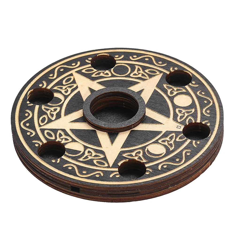 Pentacle Crystal Ball & Candle Holder | Candle Holders | Wiccan Center