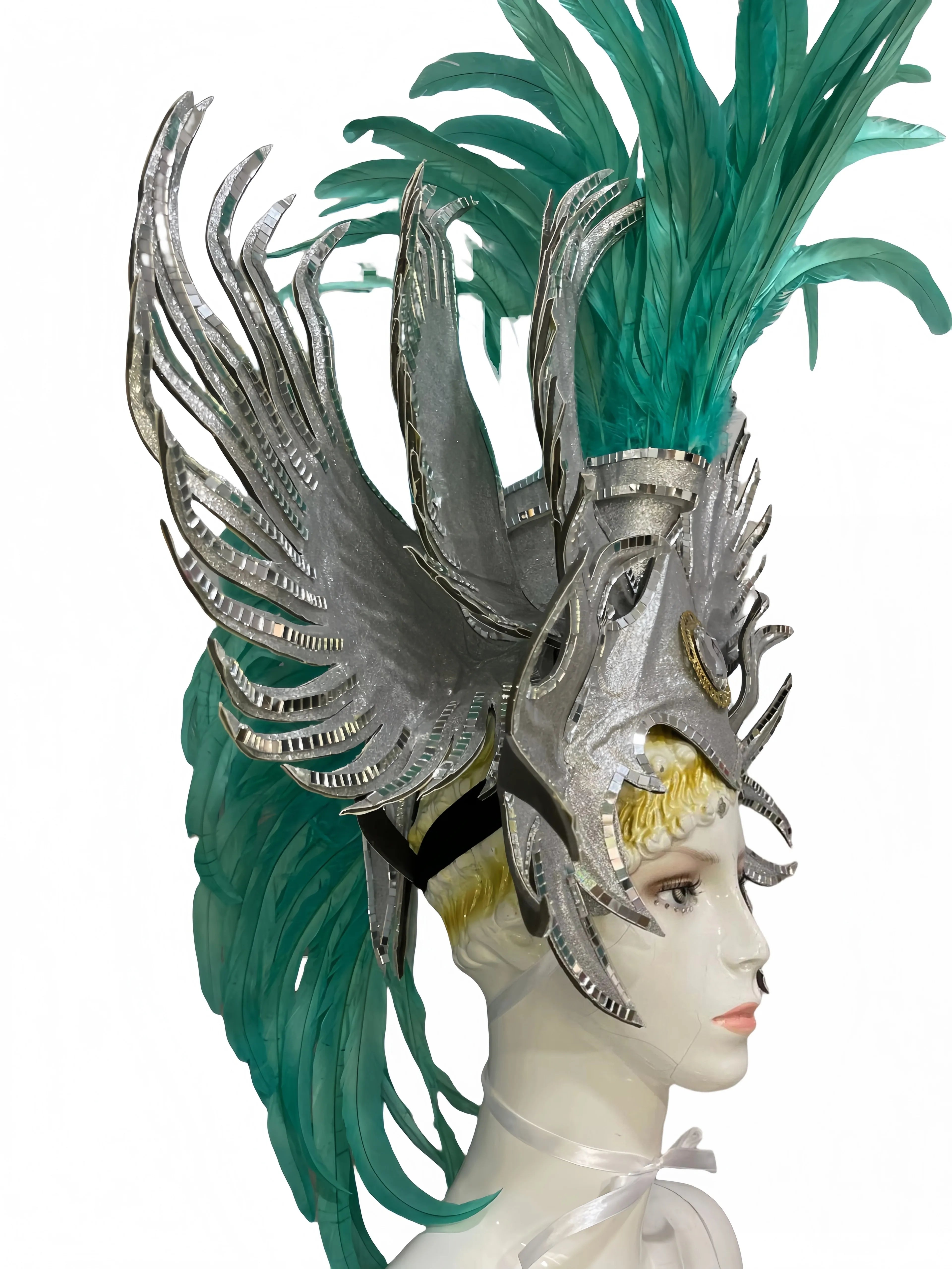 The Stardust Luminary – Premium Feathered Carnival & Samba Halo Headdress