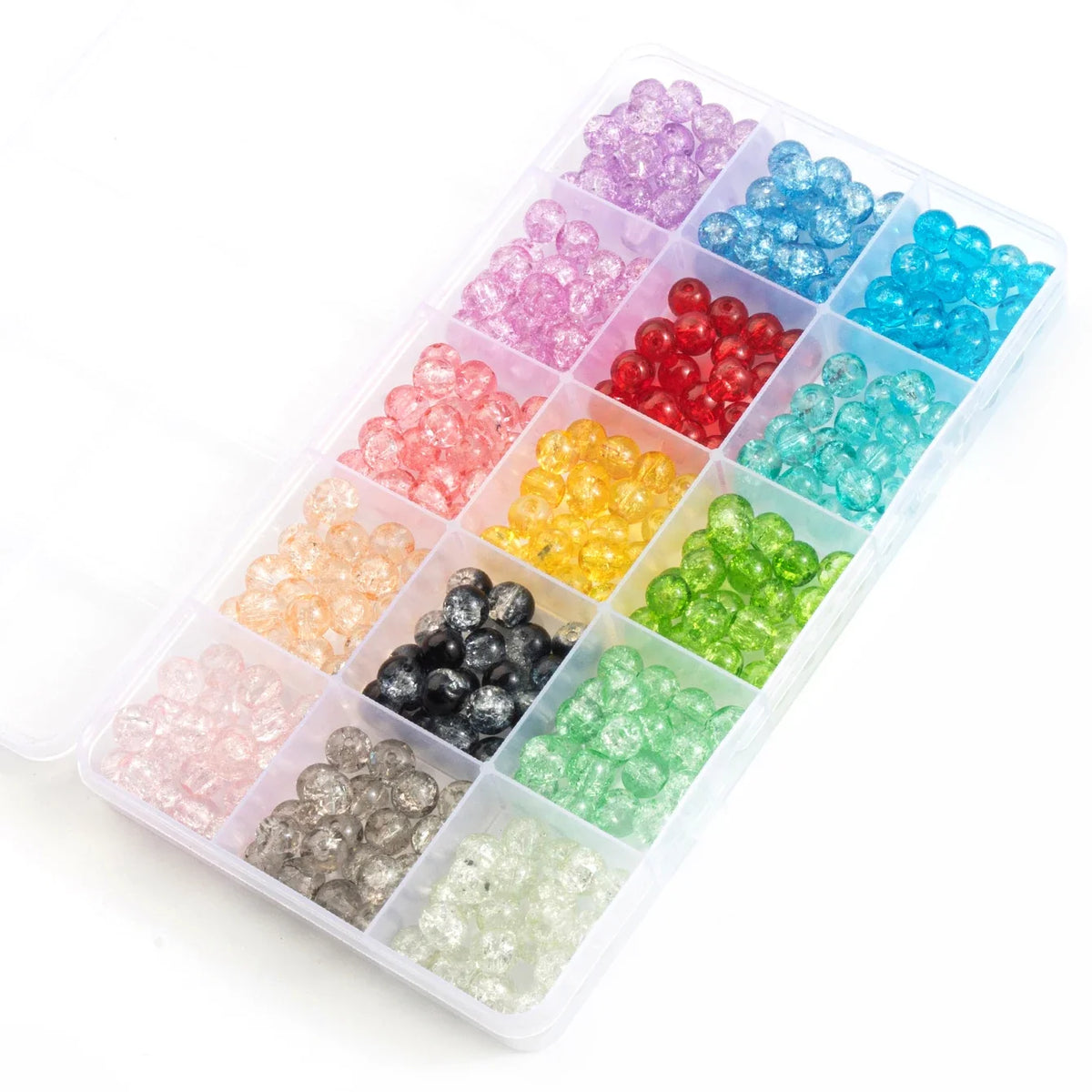 Glass Beads Bracelet Making Kits 28 Colors 8mm Crystal Beads Round Gemstone Stone Beads with Accessories for Jewelry Making DIY | | Wiccan Center