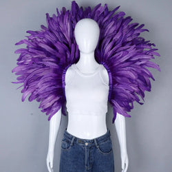 Festival Carnival Feather Shoulder Shawl | Feather Shawl | Wiccan Center