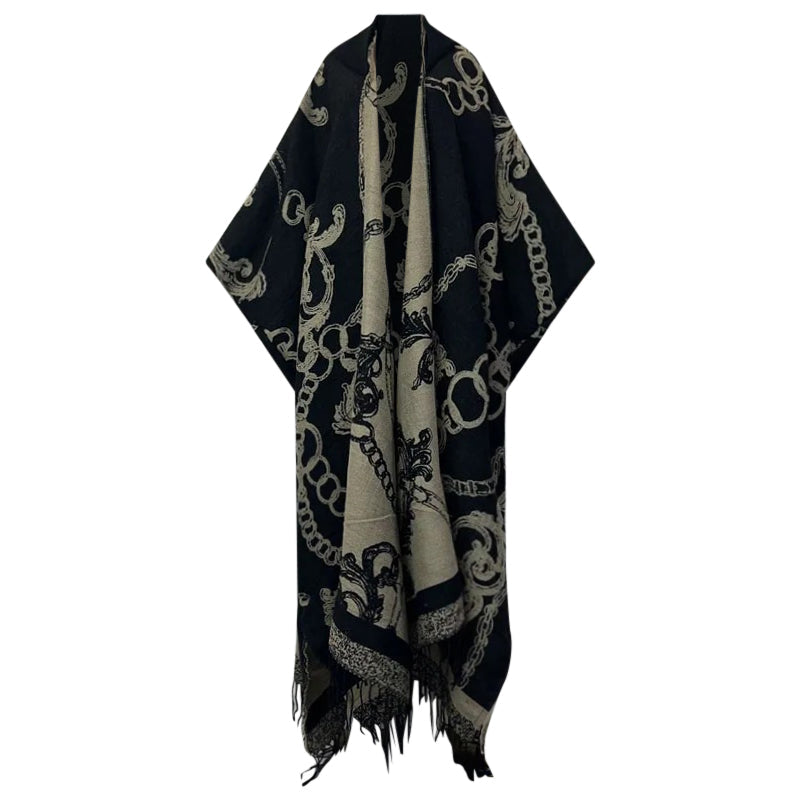 Grandeur Luxe Hooded Wool Kimono