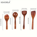 DecorBites™ 4-Piece Wooden Kitchen Utensil Set | Nonstick Cooking Tools | | Wiccan Center
