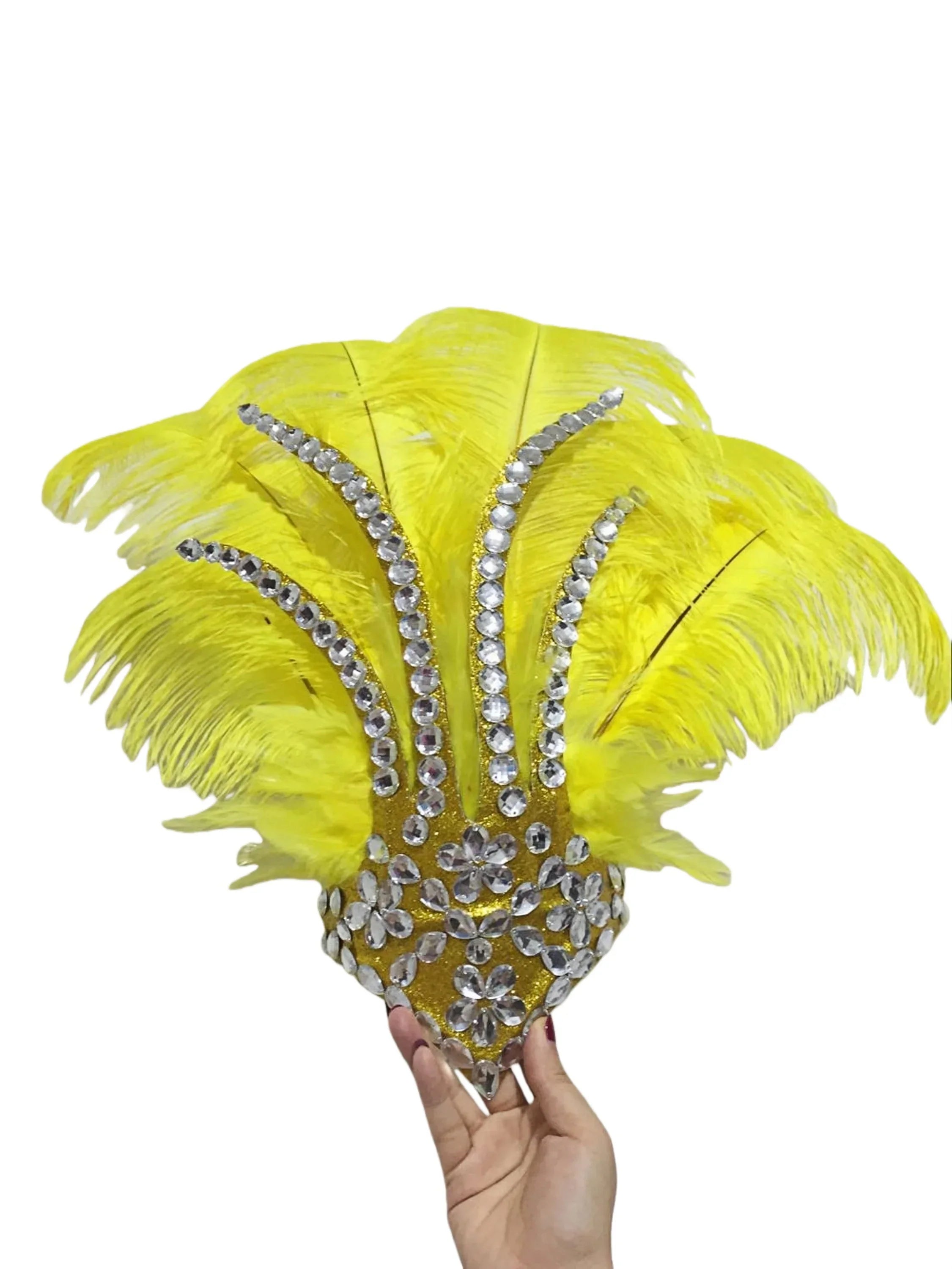 The Stardust Dionysia – Classic Feathered Samba Carnival & Masque Crown | Headdress | Wiccan Center
