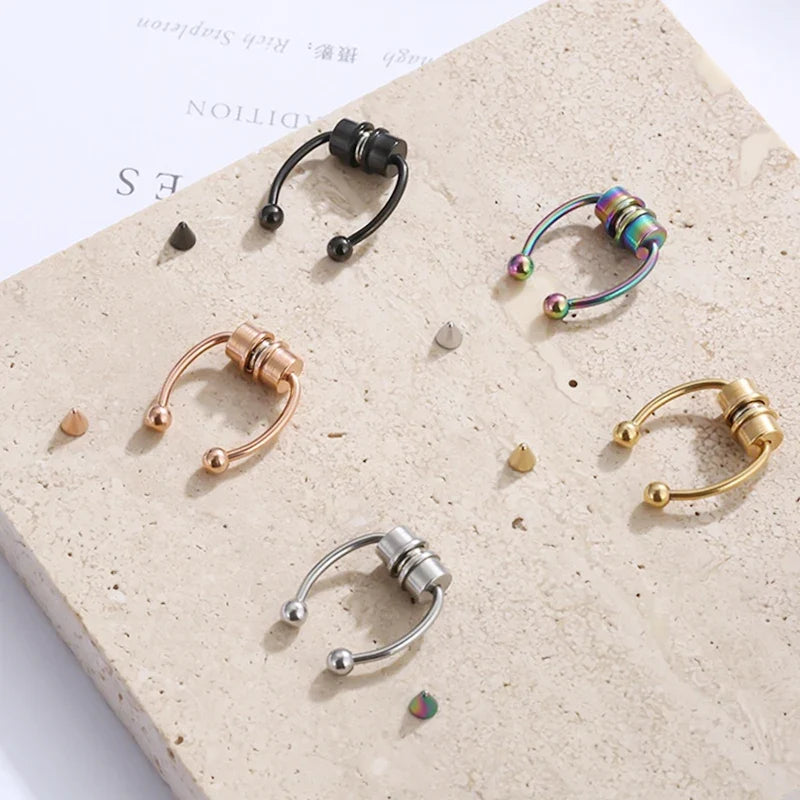 Stainless Steel Magnet Fake Nose Ring Hoop Fake Piercing Hoop Septum Rings For Women Fashion Gothic Rock Body Jewelry Gifts | | Wiccan Center