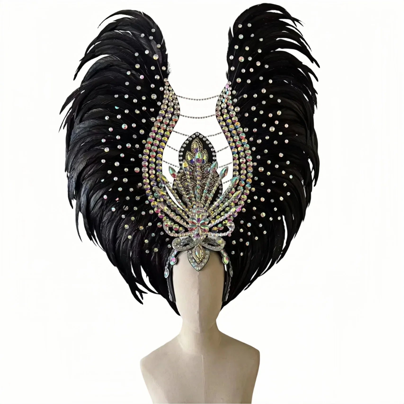 The Stardust Aurora Feather Headdress – Light Purple Cabaret & Carnival Crown | Headdress | Wiccan Center