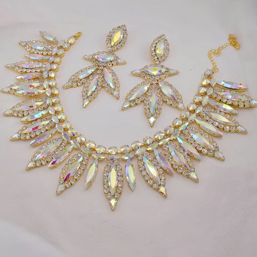 AB Gold Rhinestone Crystal Crystal Drop & Crystal Drop Set | Jewelry Sets | Wiccan Center