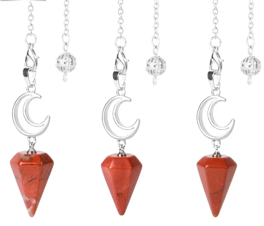 Crystal Crescent Moon Pendulums | Pendulums | Wiccan Center