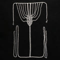 Geometric Rhinestone Tassel Thong Body Chain – Luxury Crystal Lingerie & Shimmering Waist Harness for Raves, Festivals & Beachwear