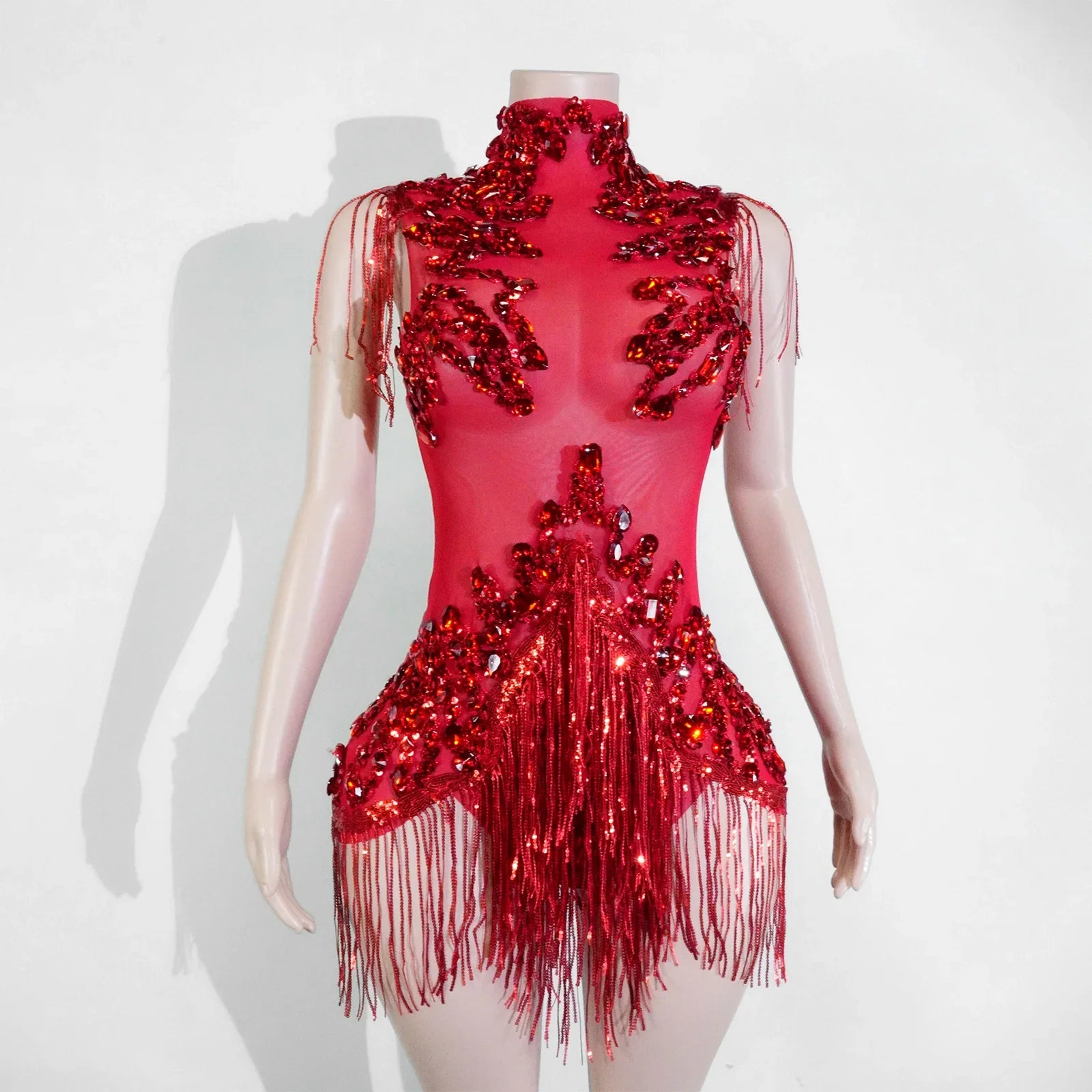 The Stardust Midnight Cabaret Bodysuit – Luxury Rhinestone & Mesh Showgirl Costume | Bodysuit | Wiccan Center