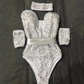 The Stardust Lumina Bodysuit – Silver Sequin Gogo & Pole Dance Costume