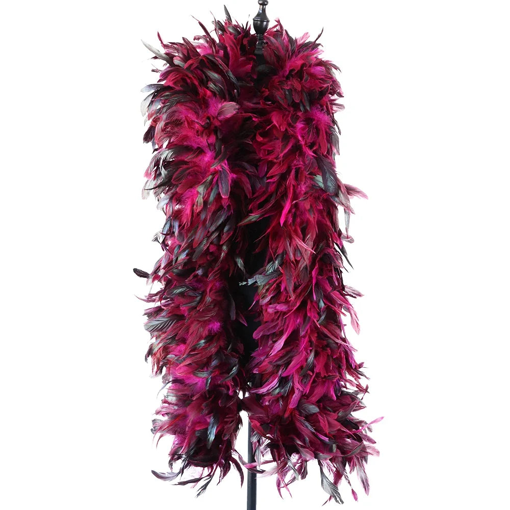 Natural Fluffy Rooster Feather Marabou Boa | Feather Boas | Wiccan Center