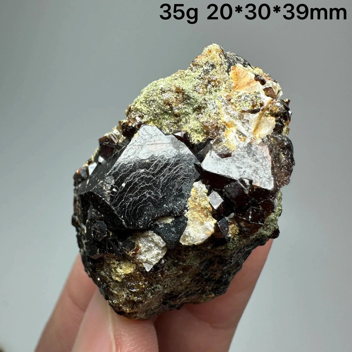 Natural Dark Brown Andradite Garnet Cluster Raw Crystal Mineral Specimen Calcite Matrix Healing Stone Home Decoration