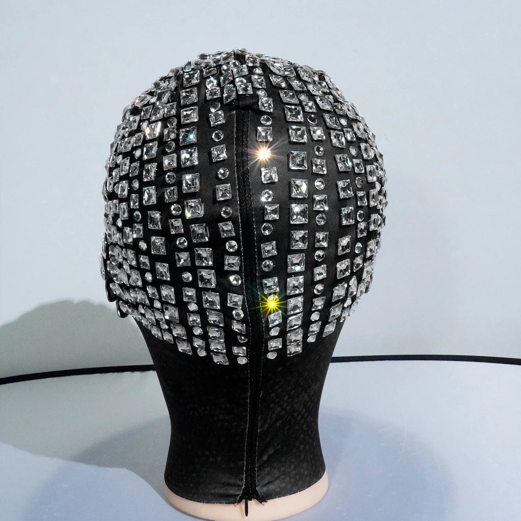 Super Shiny Rhinestone Full Face Headwear Mask | Masks | Wiccan Center