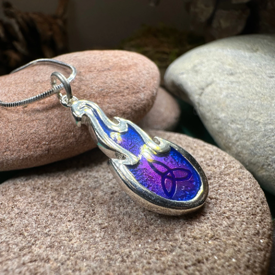 Mystical Celtic Flame Necklace - Handmade in Scotland | Pendant | Wiccan Center