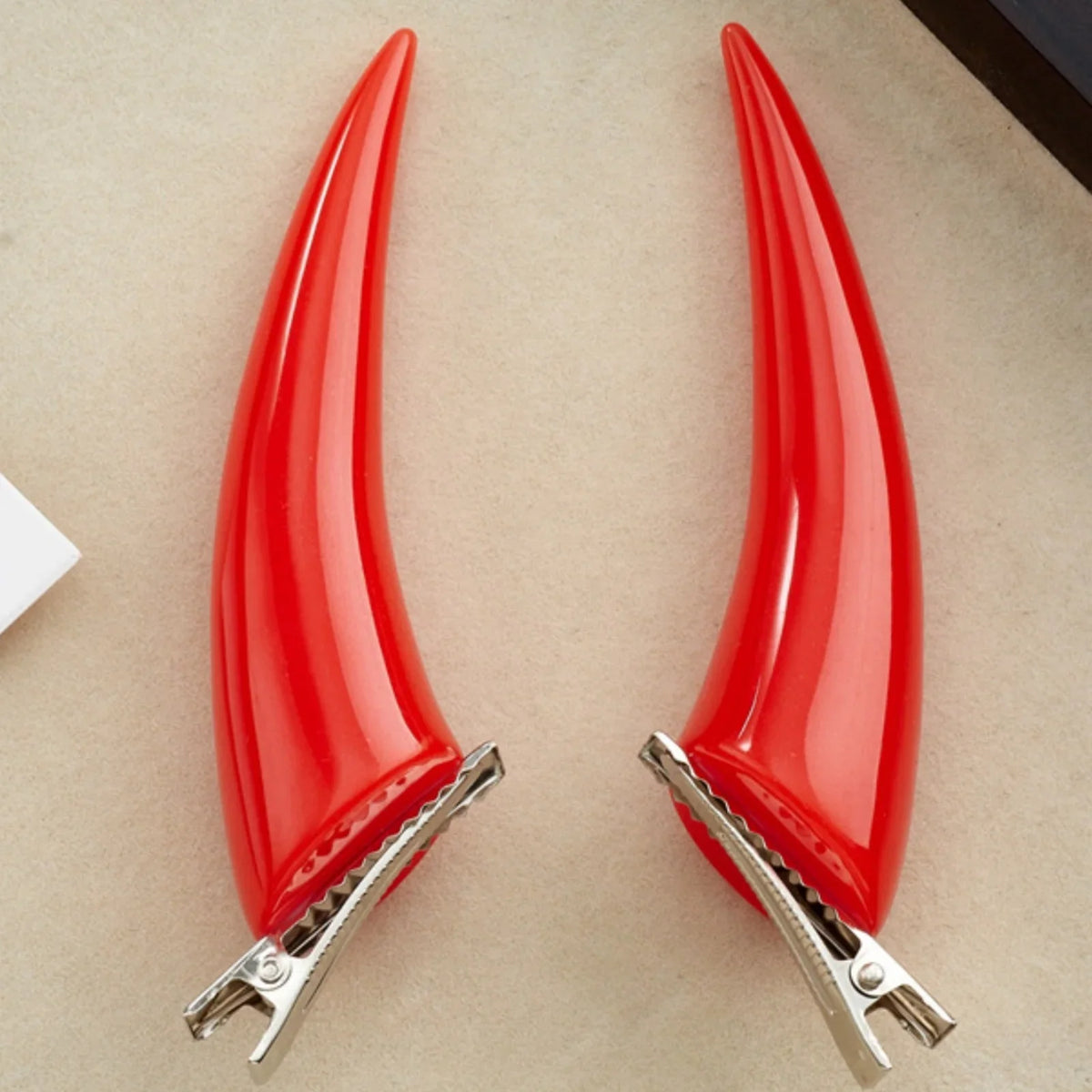 Devil Horn Hair Clips 2PCS Gothic Halloween Hair Accessories | | Wiccan Center