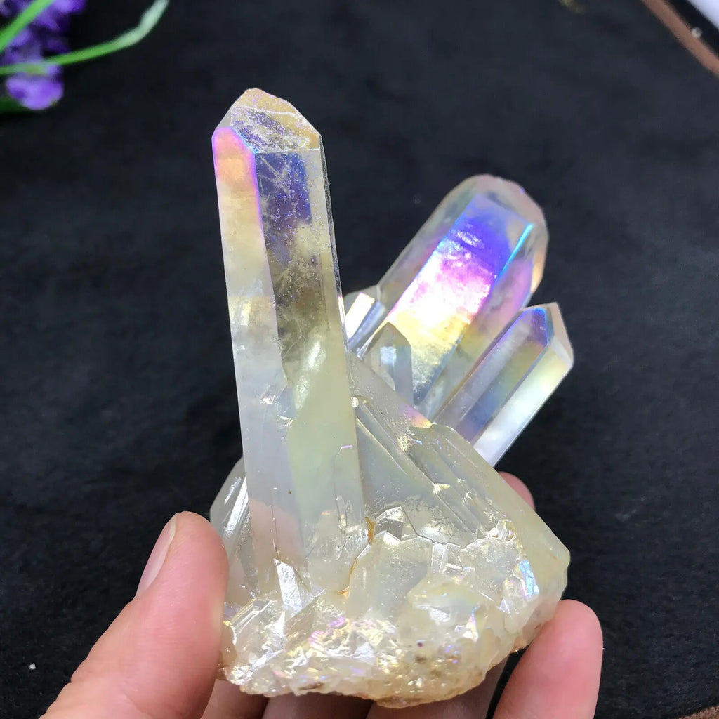 Rainbow Angel Aura Quartz Crystal Cluster | Crystals | Wiccan Center