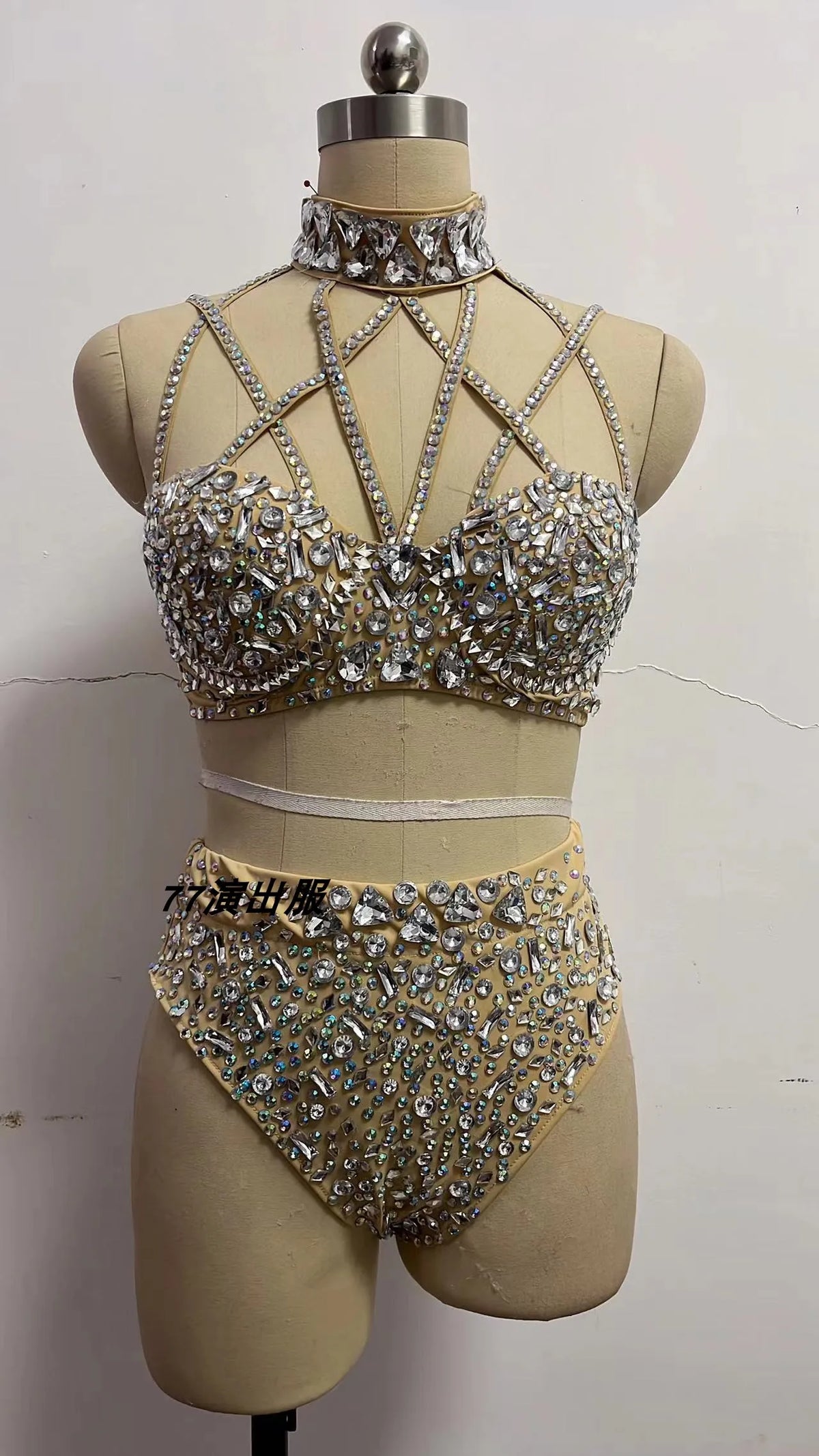 Sparkly Go-Go Dance Bikini Set for Women | Stage Performance Costume | Costume Sets | Wiccan Center