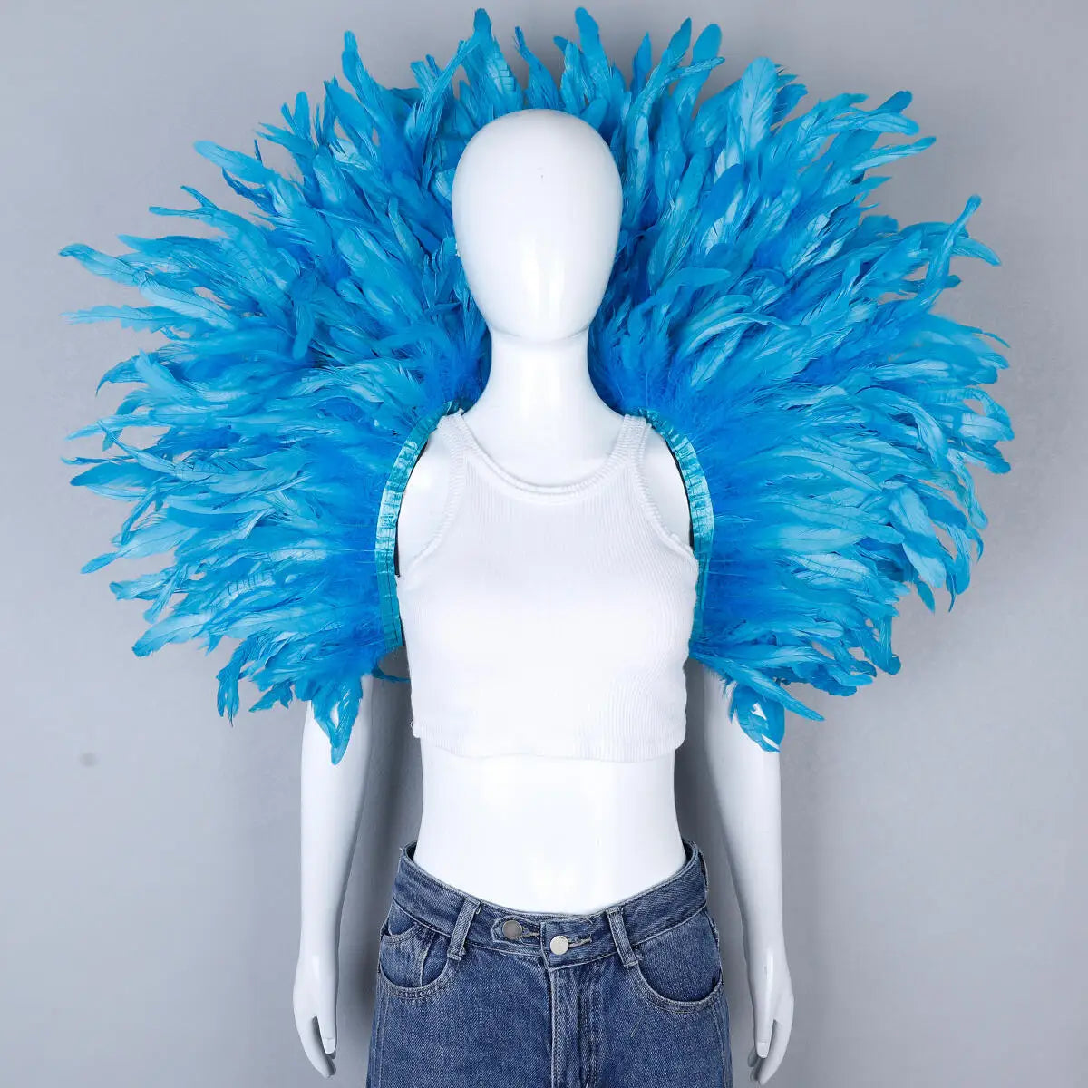 Festival Carnival Feather Shoulder Shawl | Feather Shawl | Wiccan Center