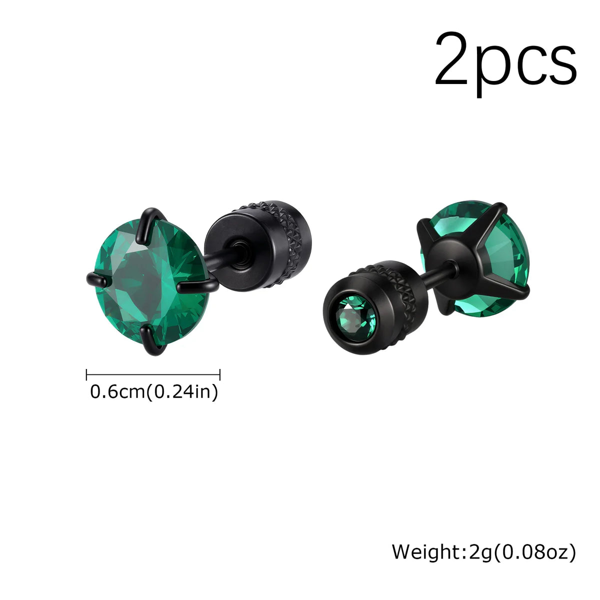 CZ Stud Earrings for Men Women,Hypoallergenic Stainless Steel Round Cubic Zirconia Stud Earrings,Body Piercing Jewelry | | Wiccan Center