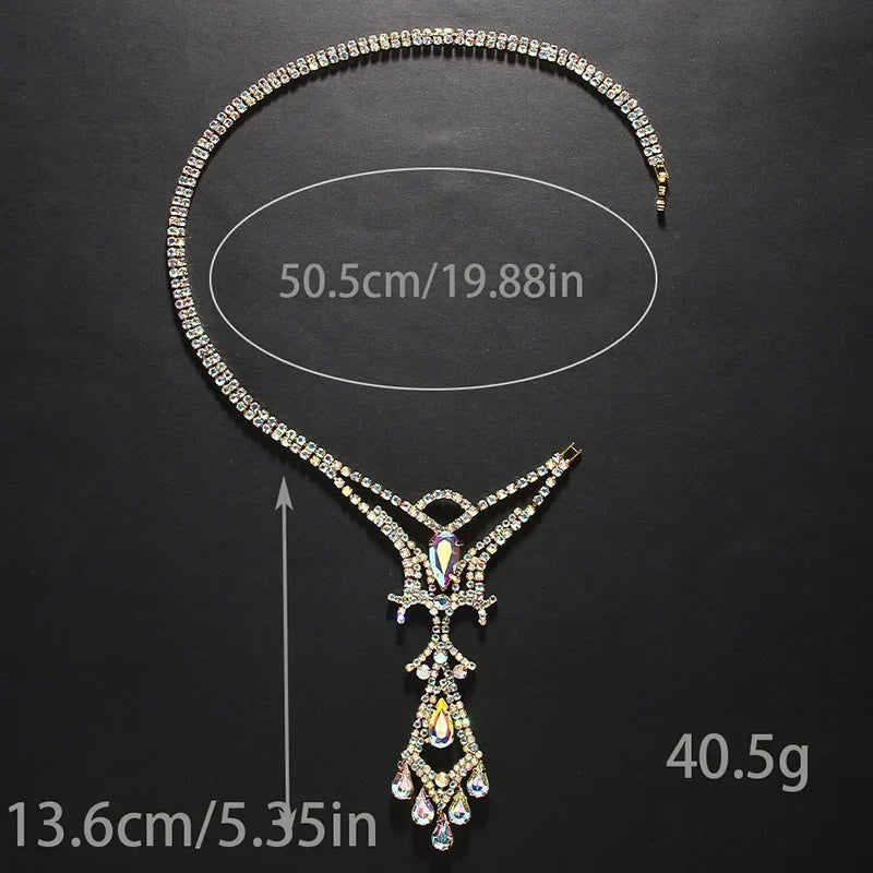 Dazzling Crystal Belly Dance Necklace & Statement Stage Performance Jewelry | Necklaces | Wiccan Center