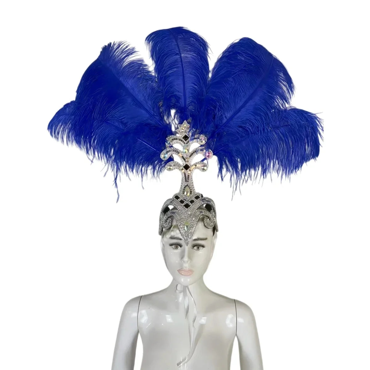 The Stardust Samba Queen – Premium Feathers & Rhinestones Carnival Headdress | Headdress | Wiccan Center