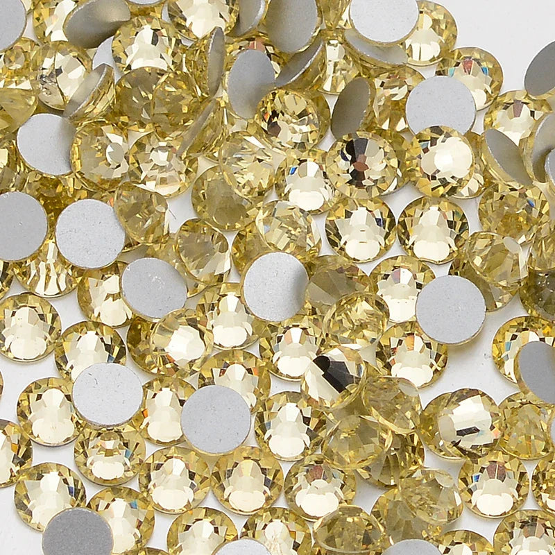 SS3-SS30 Yellow Series Hot-Fix Glass Flat Back Rhinestones