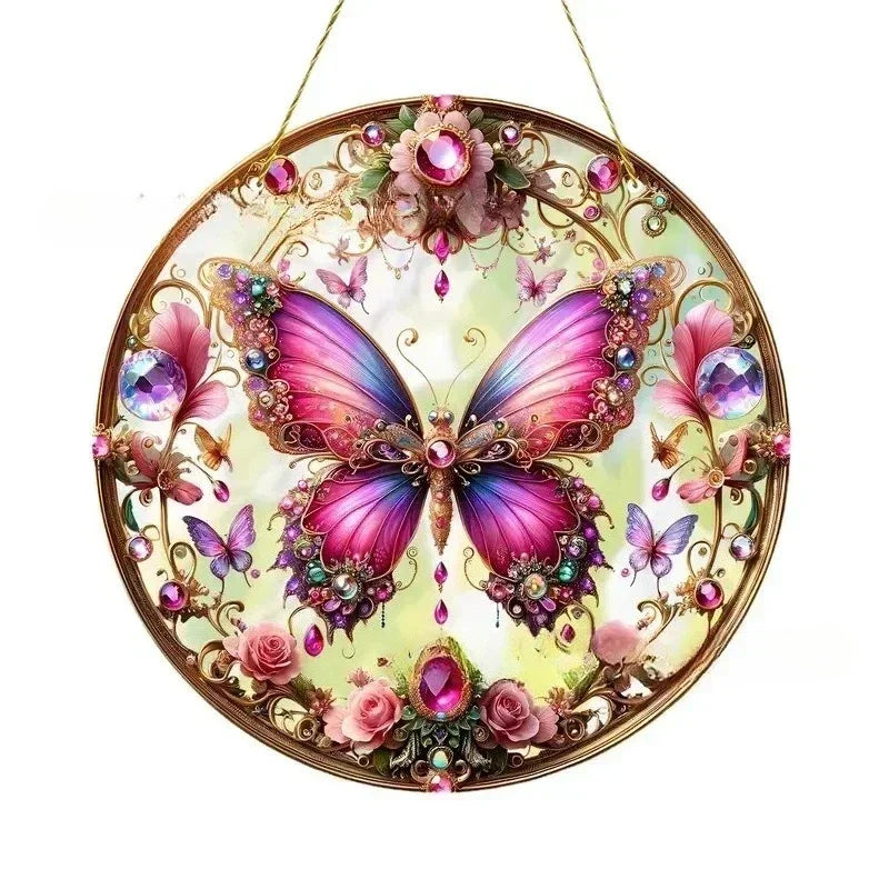 Enchanting Hummingbird Suncatcher – Vibrant Stained Glass Window Hanging Decor | | Wiccan Center