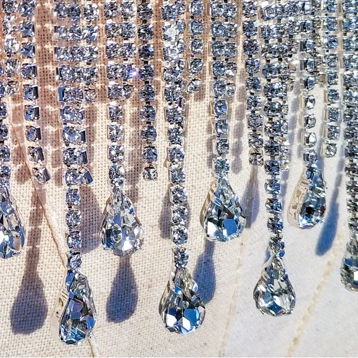 Sparkly AB Diamond Water Droplet Rhinestone Belly Dance Waist Chain Belt | Body Chains | Wiccan Center