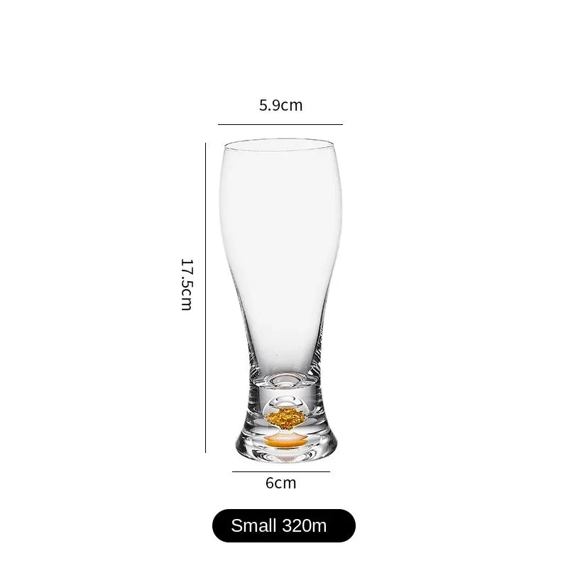 High-grade luxury gold leaf crystal glass craft beer mug large capacity beer mug beverage juice glass | | Wiccan Center