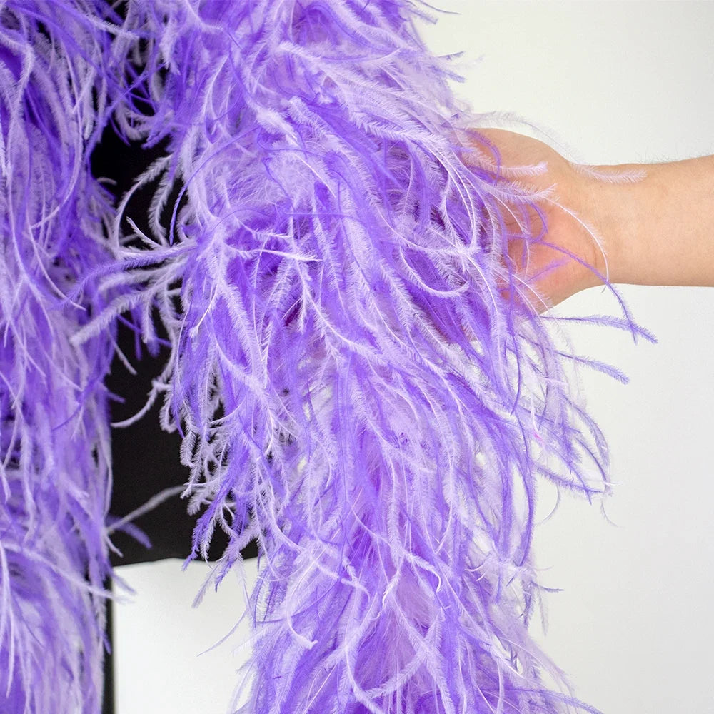 Mixed Color Ostrich Feather Boa & Shawl (2 Meters) | Feather Boas | Wiccan Center