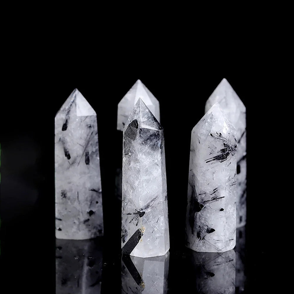 Natural Stone and Crystals Point Wand Witchcraft Rose Quartz Amethyst Home Decor Mineral Reiki Healing Stones Crafts Room Decor