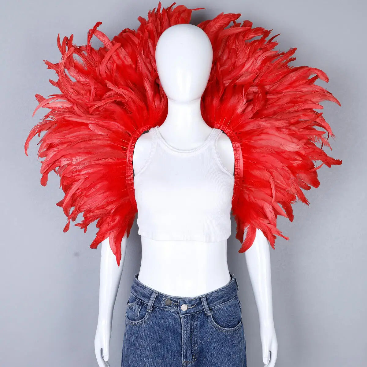 Festival Carnival Feather Shoulder Shawl | Feather Shawl | Wiccan Center
