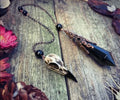 Obsidian Raven Skull Pendulum | Pendulums | Wiccan Center