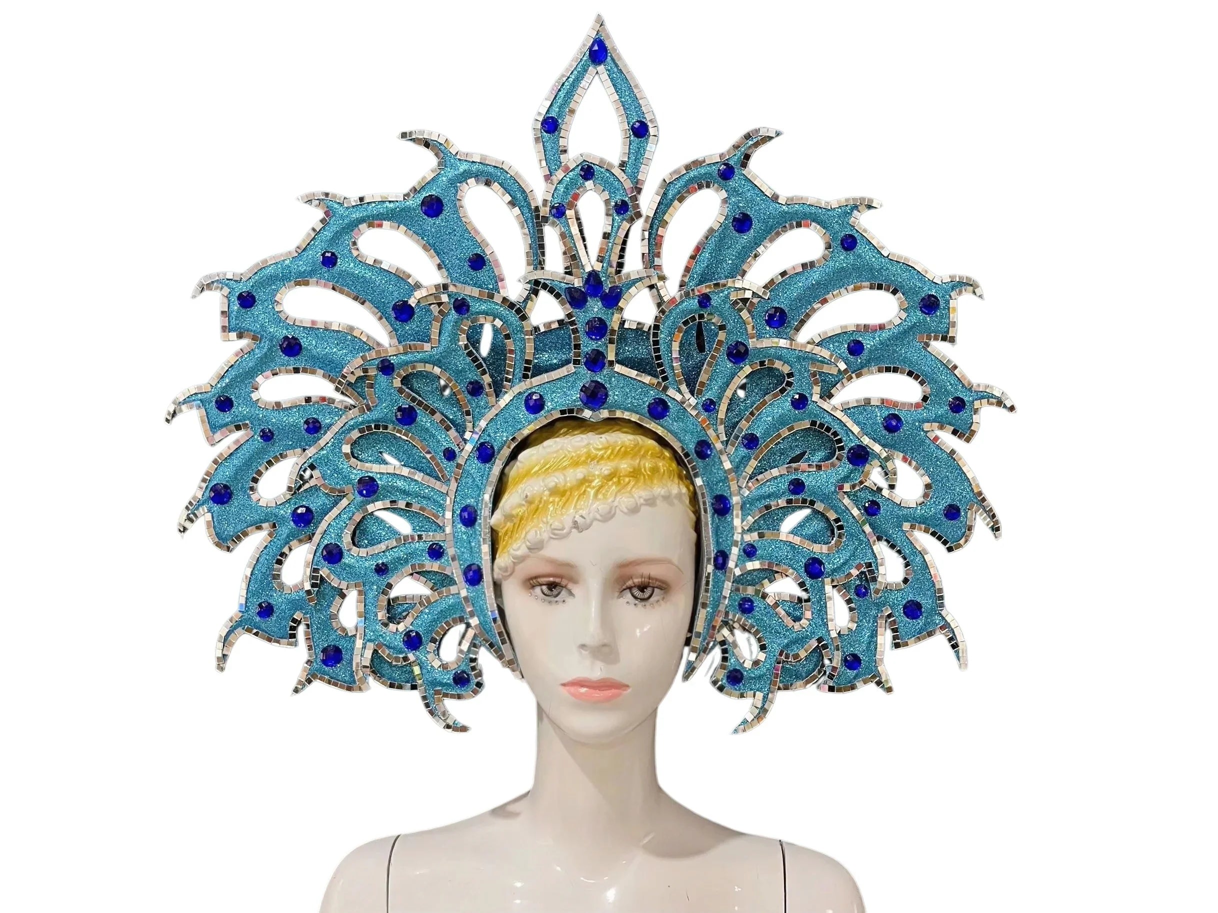 Brazil Rio Spanish Cuba Santiago Havana Venice Dionysia carnival Float Mask dress masque ball costume samba Golden Crown | Headpiece | Wiccan Center