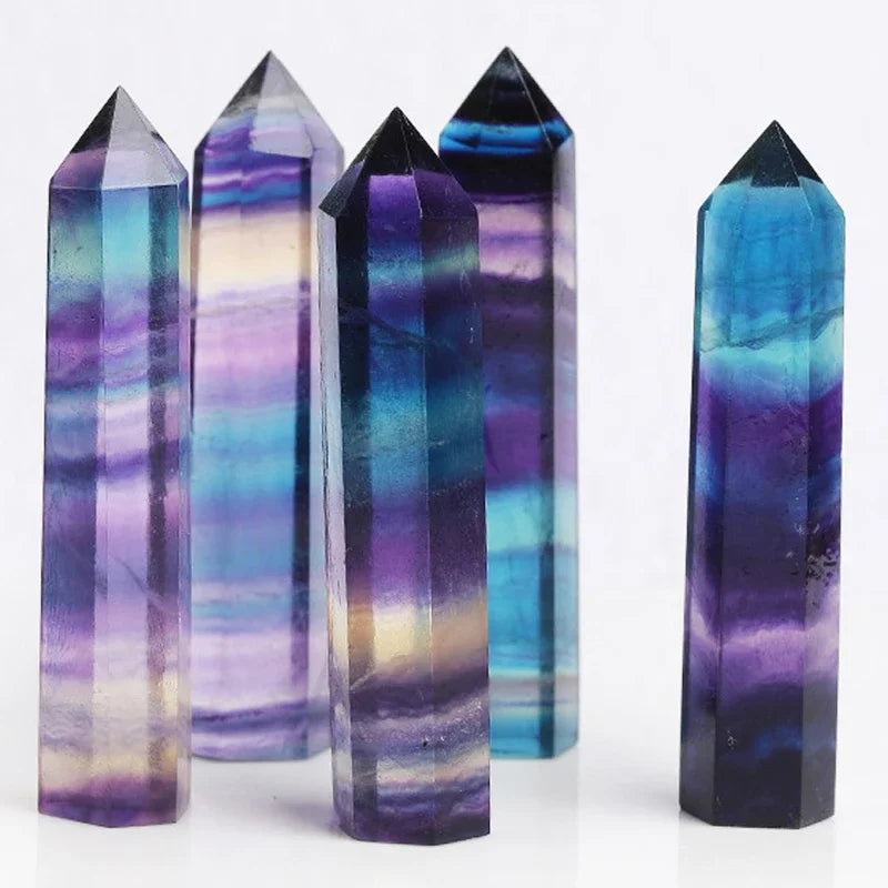 Natural Stone and Crystals Point Wand Witchcraft Rose Quartz Amethyst Home Decor Mineral Reiki Healing Stones Crafts Room Decor
