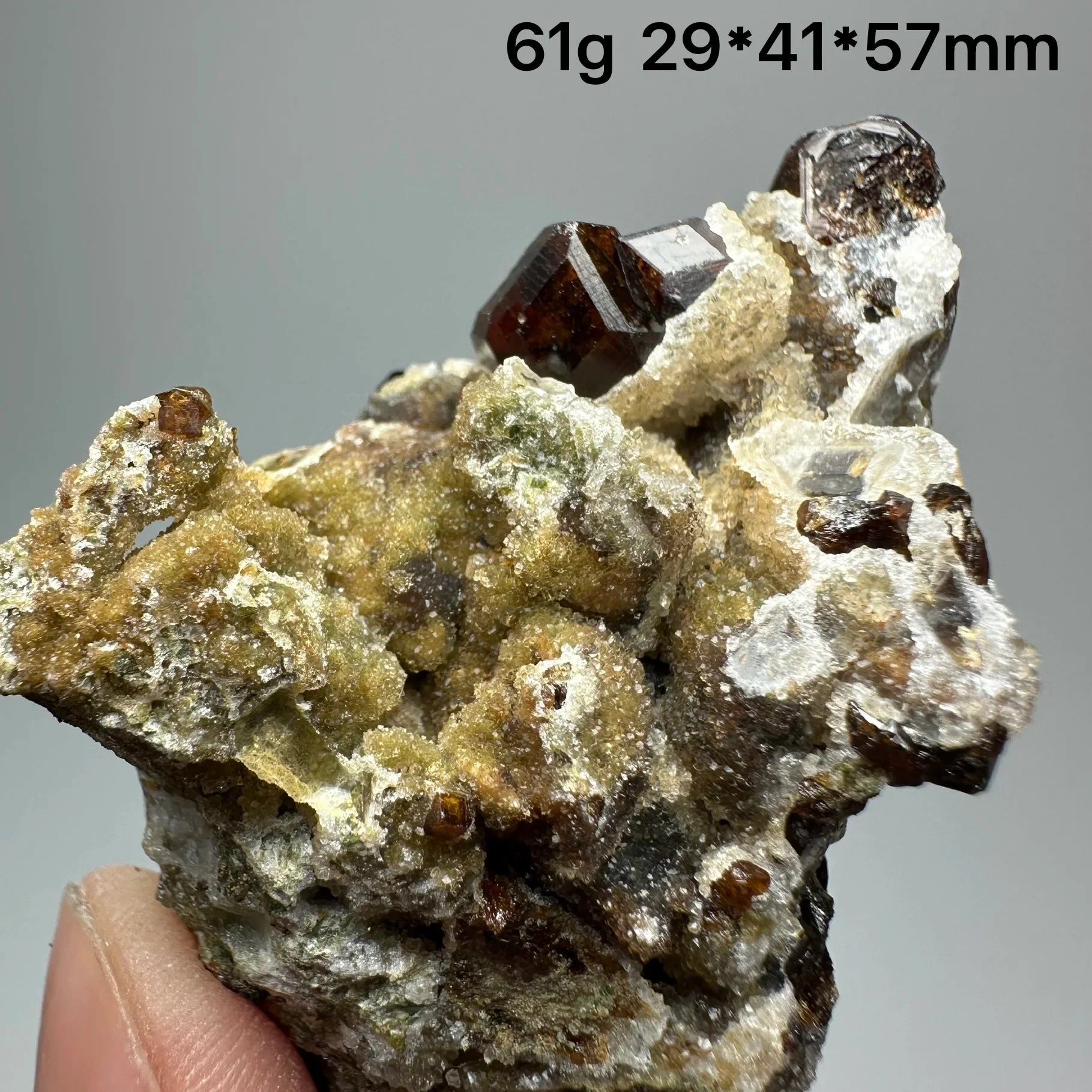 Natural Dark Brown Andradite Garnet Cluster Raw Crystal Mineral Specimen Calcite Matrix Healing Stone Home Decoration