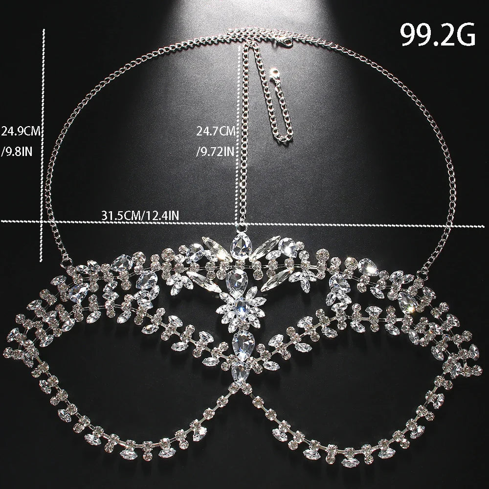 Exaggerated Rhinestone Masquerade Jewelry Face Mask | Masks | Wiccan Center