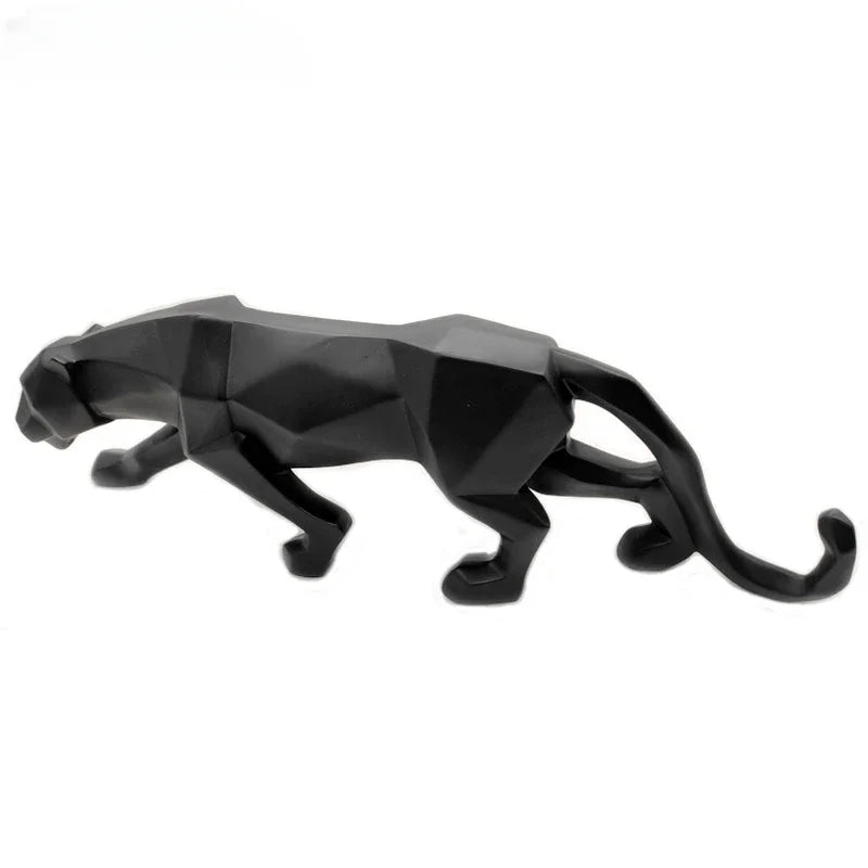 Home Decor Panther Statue Animal Figurine Abstract Geometric Style Resin Leopard Sculpture Home Office Desktop Decoration Crafts | | Wiccan Center
