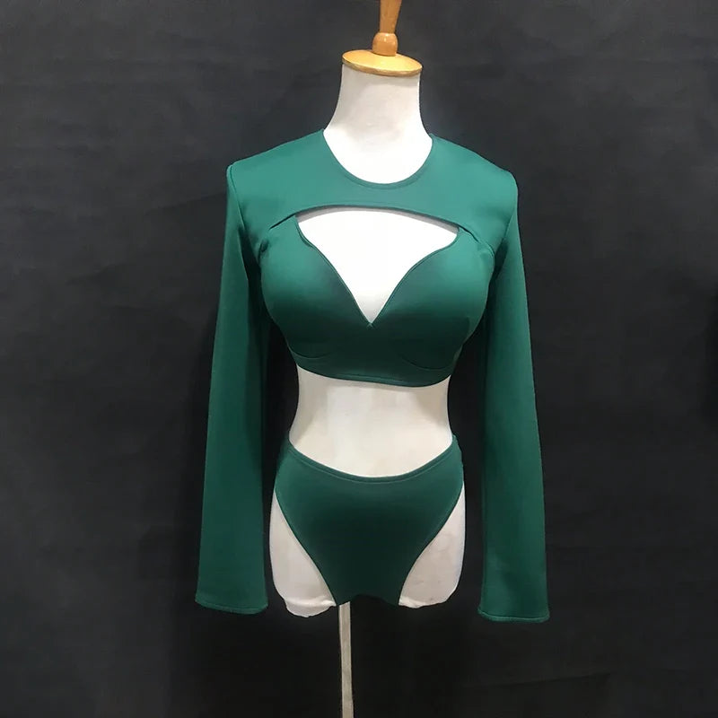 The Stardust Electra Performance Set – Long-Sleeve Pole & Gogo Bikini